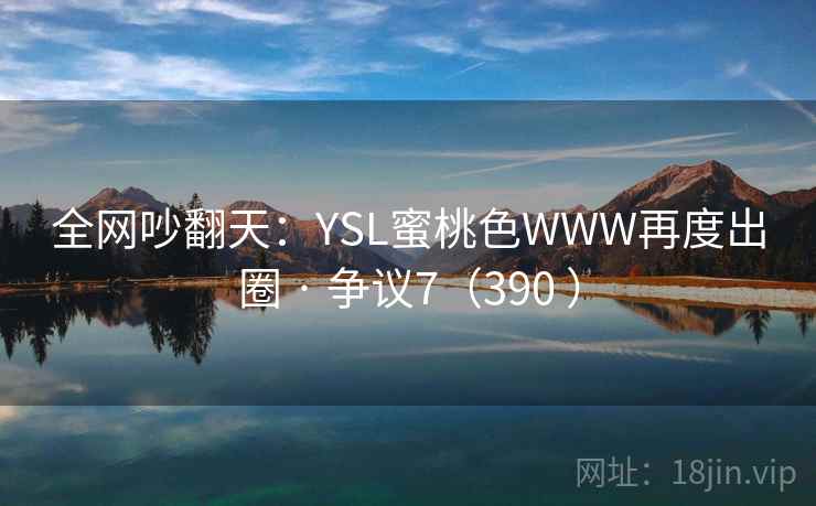 全网吵翻天：YSL蜜桃色WWW再度出圈 · 争议7（390 ）